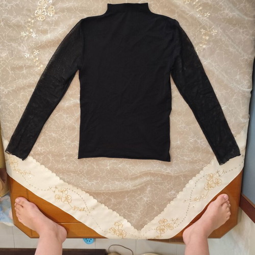 Black elastic blouse like new 100% polyester