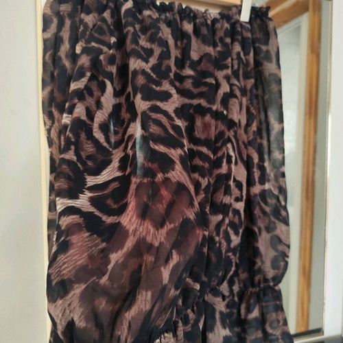 See Through Shirt Blouse new, black and brown