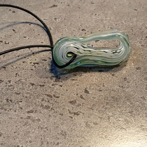 Glass pendant like new, green