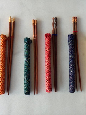 Chopsticks 6 sets new wooden handmade with cases