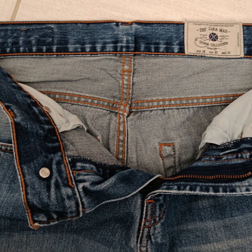 Zara Man Denim Collection men's jeans used, size L, blue