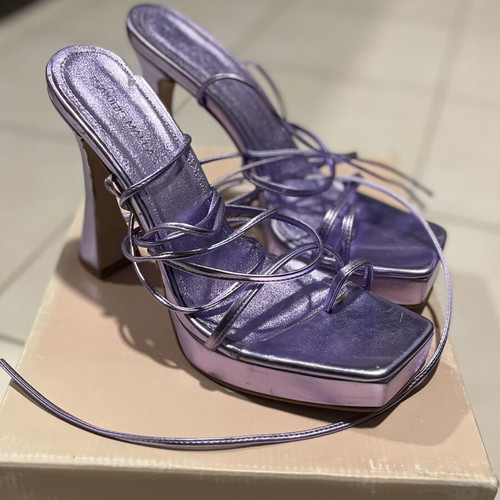 Tsakiris Mallas purple high heel sandals, size 40