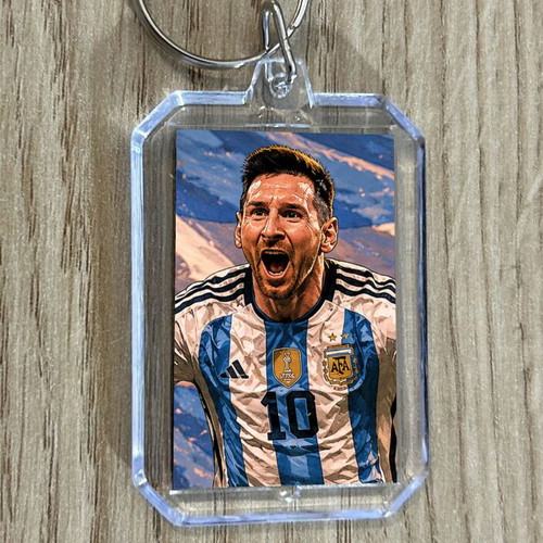 Acrylic keychain inspired by Lionel Messi 2026 World Cup moments new
