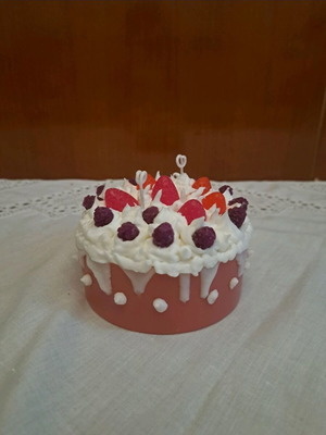 Cake candle new mini with fruit decoration
