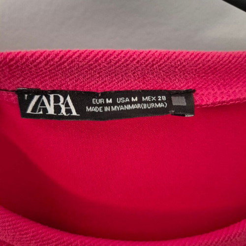 Zara pink short-sleeved dress, medium size