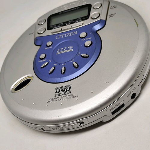 Citizen Vintage Portable CD Player and Radio used, DTS model