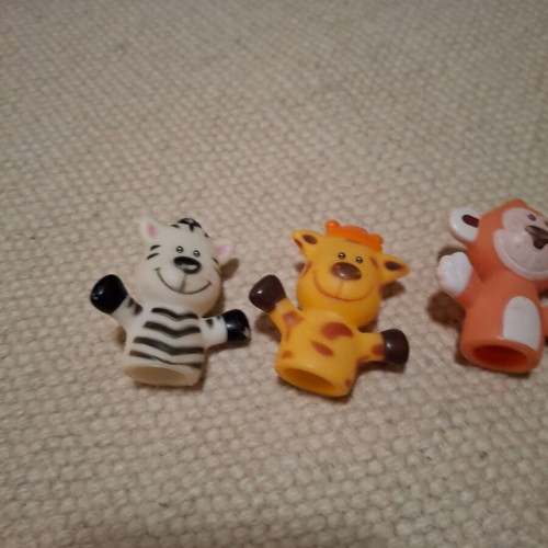 Bath toy finger puppets used for endless fun