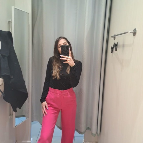 H&M Fuchsia Bell-Bottom Pants like new, size S