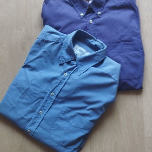 Bylot & Cotton Blue set of 2 men's cotton dress shirts M, classic fit