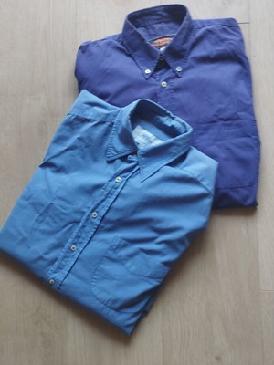 Bylot & Cotton Blue set of 2 men's cotton dress shirts M, classic fit