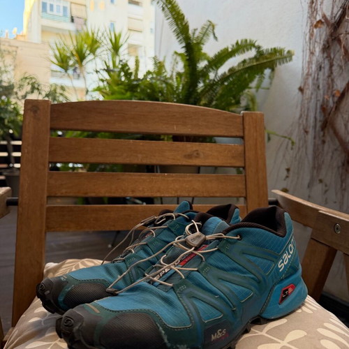 Salomon Speedcross 3 athletic shoes used, size 44.5, black and blue