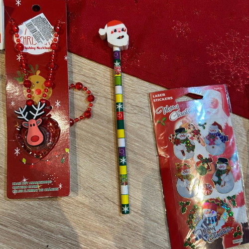 Christmas assorted items new with Santa Claus costume set