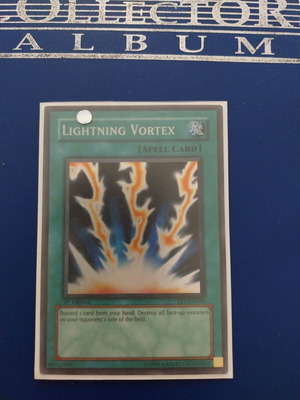 Lightning Vortex Yu-Gi-Oh! card like new, Super Rare, Goat/Edison Format