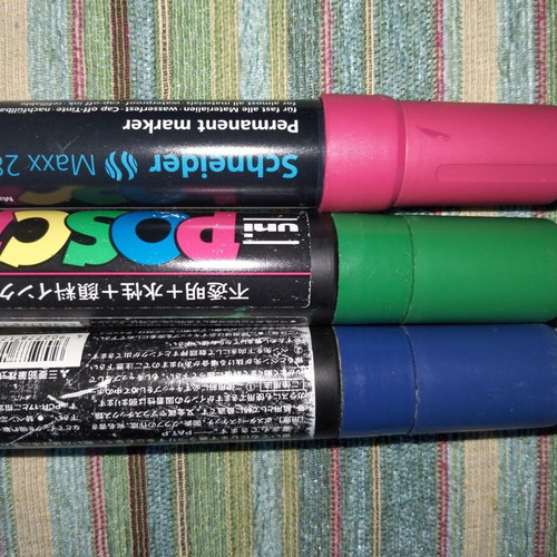 Posca markers used, pack