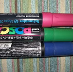 Posca markers used, pack