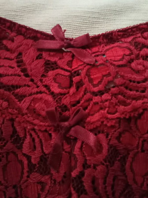 Women's Brazil lace slip new, size L, red with gift