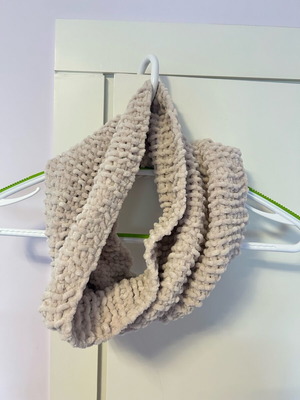 Winter scarf handmade new in beige color