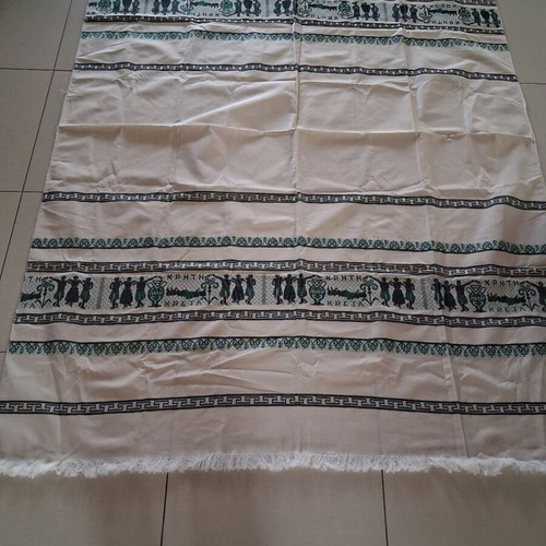 Cretan woven textile with traditional motifs, new