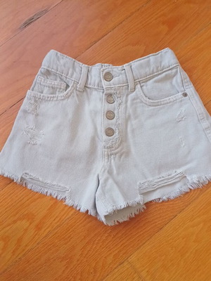 Zara denim shorts like new, white and gray, size 140 cm