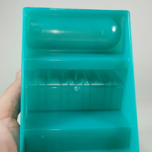 Vintage Leitz 5317 desk organizer pencil holder turquoise like new
