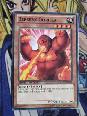 Yu-Gi-Oh! Berserk Gorilla Limited Edition κάρτα τέρας με εφέ