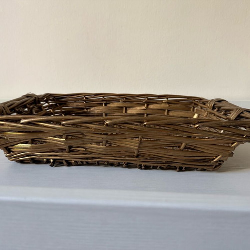 Decorative storage basket in gold tone like new