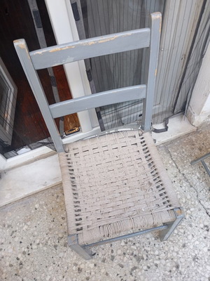 Wooden chair used with several damages