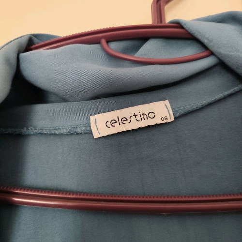 Celestino asymmetrical blouse like new, blue, one size