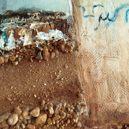 Authentic Painting "M. Psiacha" 50x60 cm Mixed Media