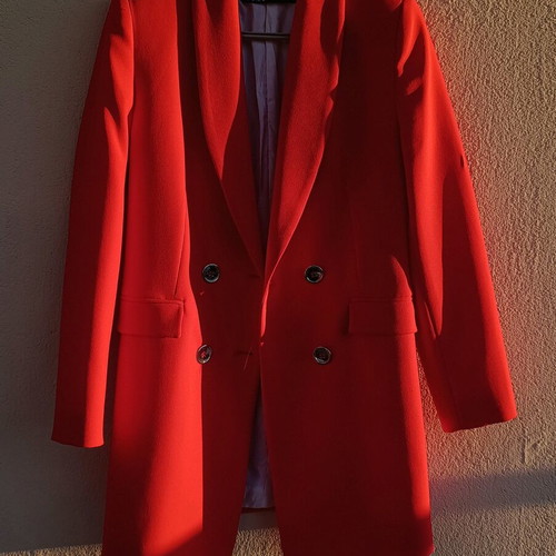 Zara women's red jacket with lining, regular fit