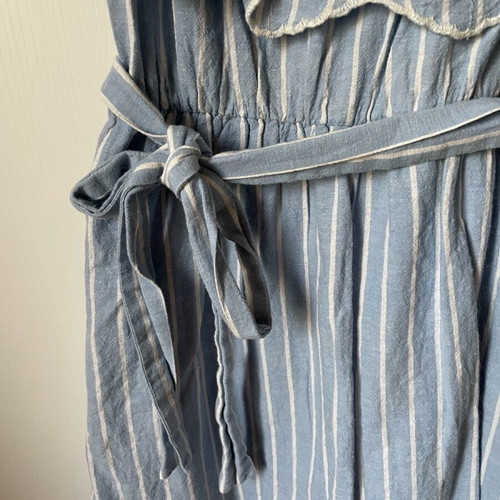 Ολόσωμο σορτς Zara μεταχειρισμένο, off shoulder, βαμβάκι και λινό