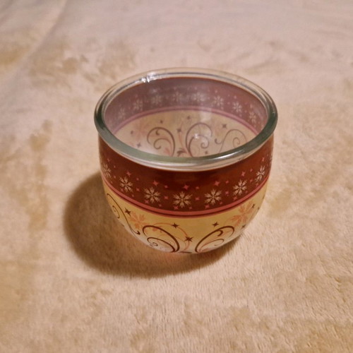 Glass candle holder used