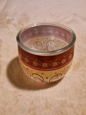 Glass candle holder used