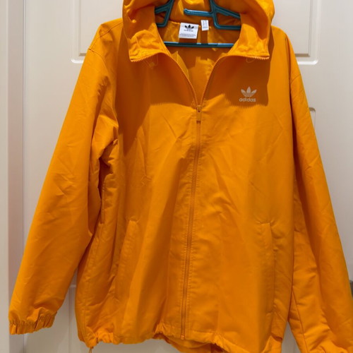 Adidas Original Trefoil windbreaker jacket, oversized, orange