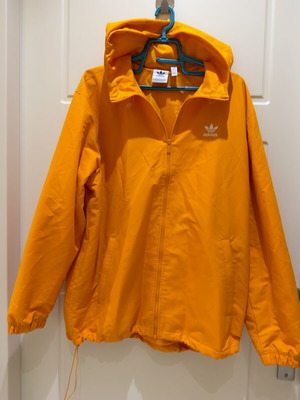 Adidas Original Trefoil windbreaker jacket, oversized, orange
