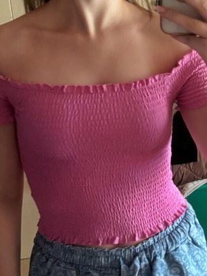 Pink Woman Off-Shoulder Top new, size S