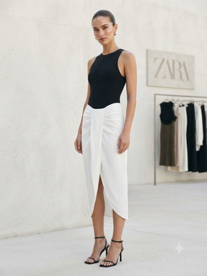 Women's white skirt size L like new