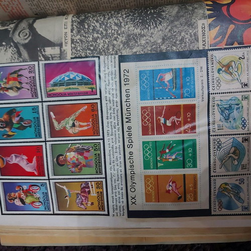 Vintage album used with collage from 60s magazines