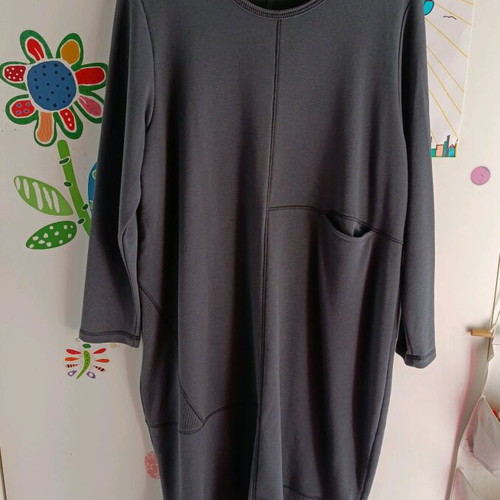 Grey cotton dress like new, size L - XL