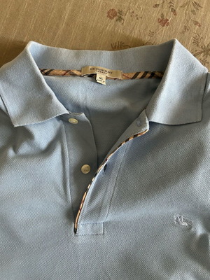 Burberry Polo μακρυμάνικη μπλούζα XL σαν καινούργιο ανοιχτό μπλε