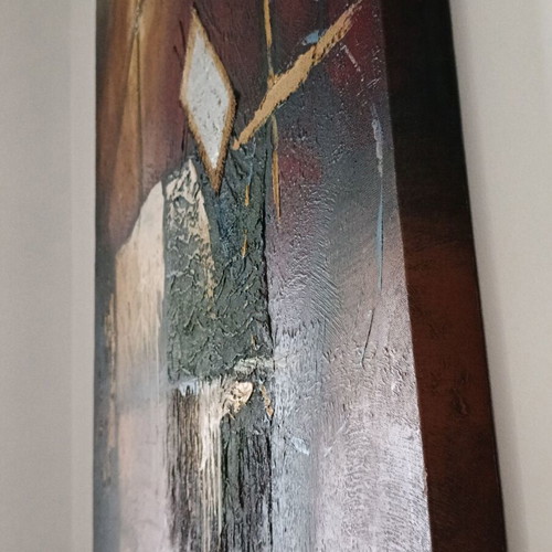 Abstract painting on canvas 100x100 cm like new