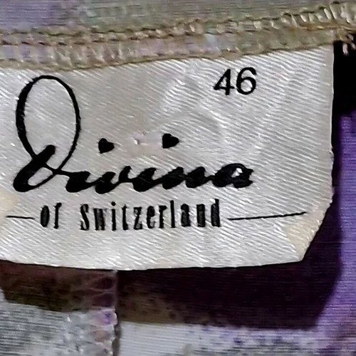 Floral Shirt oversized, used, size XXXL, gray and purple by Divina of Switzerland