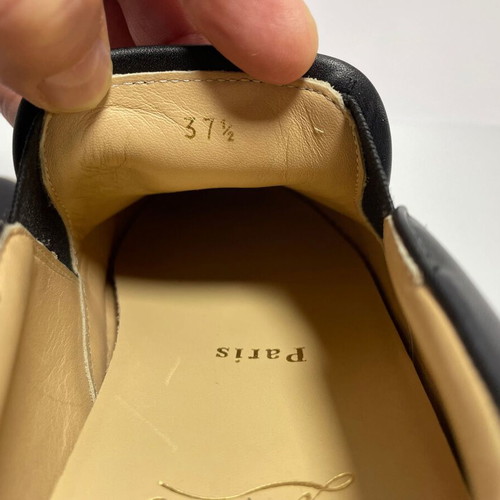 Christian Louboutin slip on sneakers 37.5 like new, black