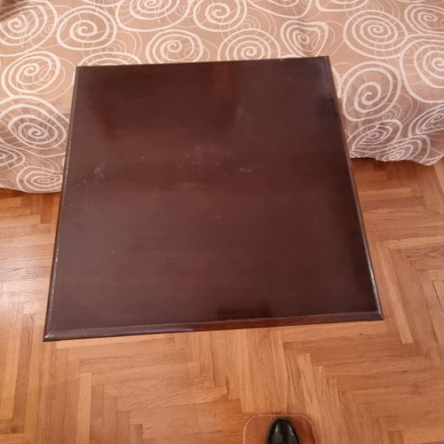 Coffee table used, square, 1960s, solid wood