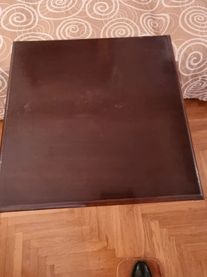 Coffee table used, square, 1960s, solid wood