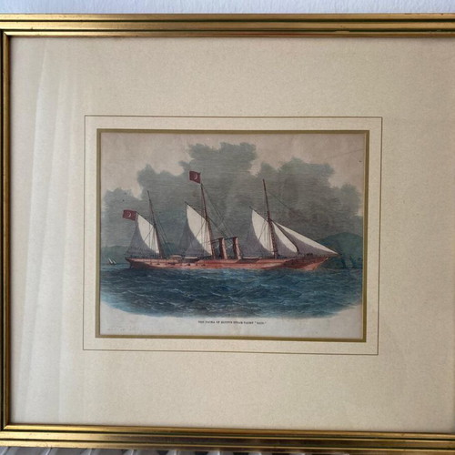 Original 1870 Hand-Colored Engraving like new