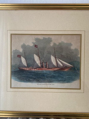 Original 1870 Hand-Colored Engraving like new