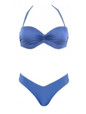 Μαγιό σετ strapless basic Everblue μπλε, καινούργιο
