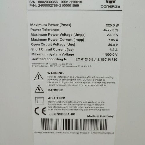 Conergy photovoltaic panels (Germany)