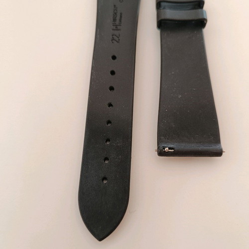 Hirsch Urbane Premium rubber watch strap like new, black 22mm